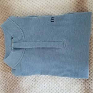 Travis Mathews Men's Cloud Quarter zip 2.0 L Heather mid blue